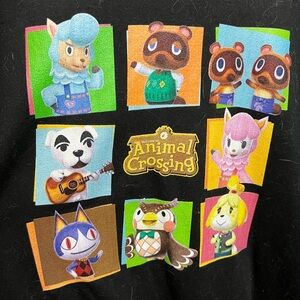 Animal Crossing Themed Black Crewneck